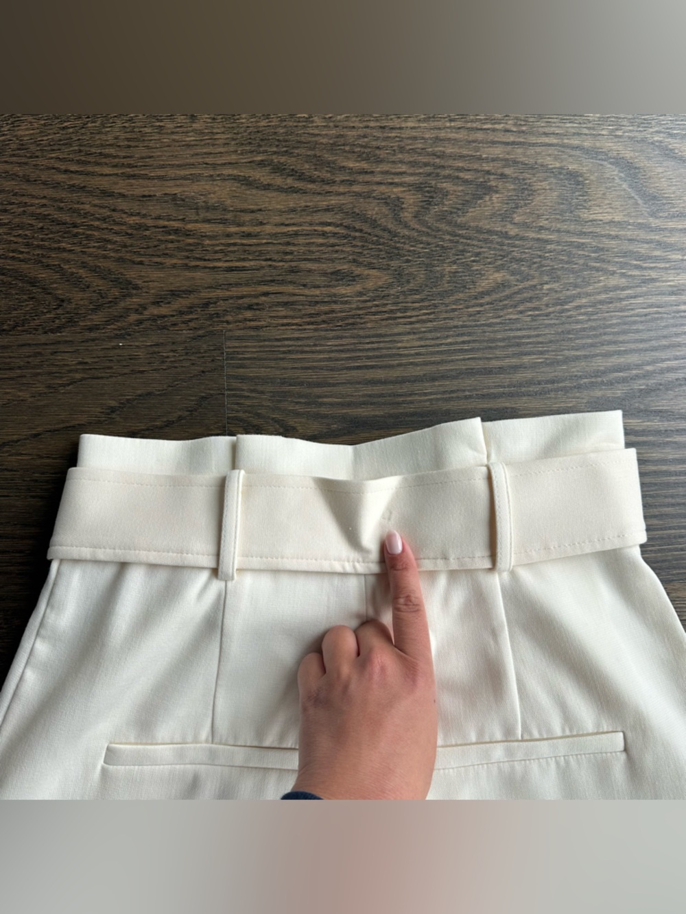 Veronica Beard Setti Belted Paperbag Pants - Ecru - NWOT - Size 4 - Picture 10 of 10